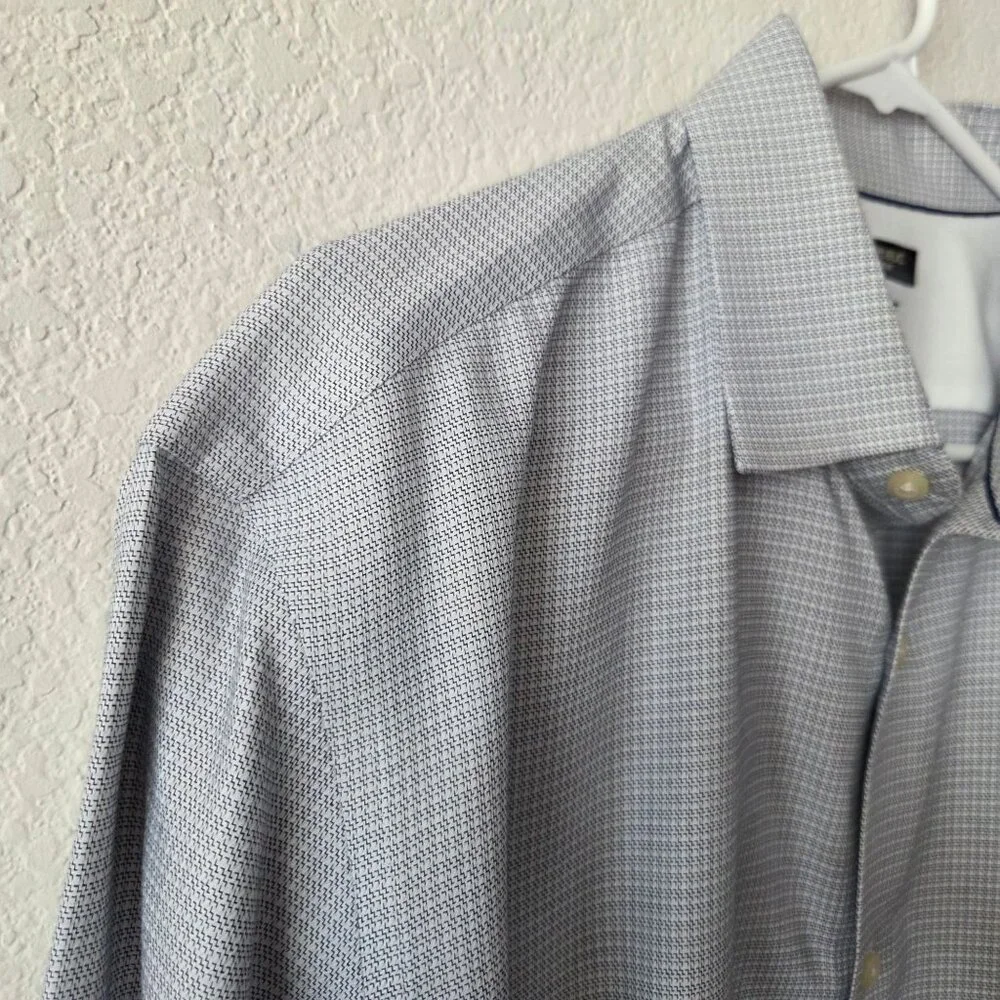Banana Republic Mens Non-Iron Slim Fit Dress Shirts XL Cotton Blend Bundle of 2